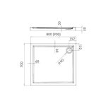 Novellini KALI A Brodzik akrylowy prostokątny 90x160 cm Biały MNS901606-30