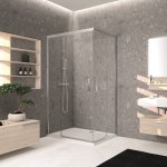 Novellini KALI AH Kabina narożna z drzwiami przesuwnymi 72,5-74 cm Srebrna KALIAH71L-1B