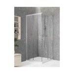 Novellini KALI Kabina narożna z drzwiami przesuwnymi 116-119 cm Srebrna KALIA116L-1B