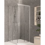 Novellini KALI Kabina narożna z drzwiami przesuwnymi 116-119 cm Srebrna KALIA116L-1B