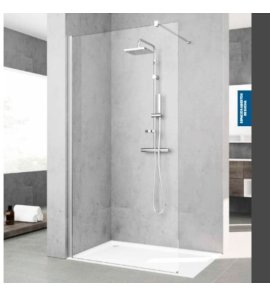 Novellini KALI Kabina Walk-In 117-120 cm Srebrna KALIH120-1B