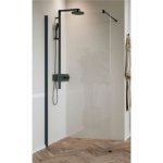 Novellini KALI Kabina Walk-In 107-110 cm Czarny KALIH110-1H