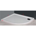 Novellini KALI R Brodzik prysznicowy asymetryczny 80x100 cm półokrągły Biały KALIR80100-1B