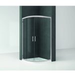 Novellini KALI R Kabina prysznicowa 80x80 cm półokrągła Srebrne KALIR80-1B