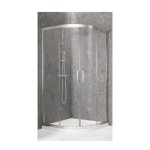 Novellini KALI R Kabina prysznicowa 80x80 cm półokrągła Srebrne KALIR80-1B