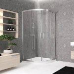 Novellini KALI R Kabina prysznicowa 80x80 cm półokrągła Srebrne KALIR80-1B