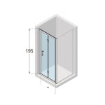 Novellini KALI S Drzwi prysznicowe składane 85-91 cm Srebrne KALIS85-1B