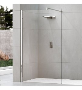 Novellini KUADRA H Kabina prysznicowa typu WALK-IN przyścienna 110 cm Srebrny KUADH110-1B