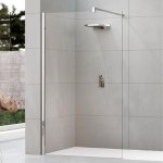Novellini KUADRA H Kabina prysznicowa typu WALK-IN przyścienna 110 cm Srebrny KUADH110-1B
