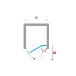 Novellini MODUS G Drzwi skrzydłowe do wnęki 95 cm Chrom MODUSG95-1K