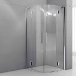 Novellini MODUS R Kabina 2 skrzydłowa półokrągła 80x80 cm Chrom MODUSR80-1K