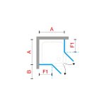 Novellini NH A Kabina narożna otwierana na zewnątrz 90x90 cm Czarny mat NHG90L-1H