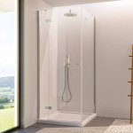 Novellini NH F Ścianka prysznicowa boczna 70 cm Złoty NHF70-1O