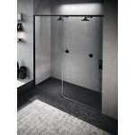      Novellini Opera Drzwi do wnęki 147 cm przesuwane z systemem soft closing lewe profil czarny matowy OPE2PH147S-1H WYPRZEDAŻ MAGAZYNOWA!!