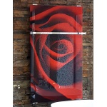 Novellini Sole Grzejnik dekoracyjny/łazienkowy szklany 1050x600 mm dekor róża SOLT6010N0041