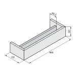 Novellini Uchwyt na ręcznik z półką 60x12 cm Biały mat R90AKFMPS60-U
