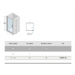Novellini Young 2.0 1B Drzwi do wnęki jednoskrzydłowe 80 cm profil chrom Y21B77-1K