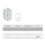 Novellini Young 2.0 1B Drzwi do wnęki jednoskrzydłowe 90 cm profil chrom Y21B87-1K