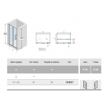 Novellini Young 2.0 1BS Drzwi do wnęki przesuwne 80 cm prawe profil chrom Y21BS77D-1K