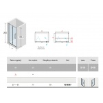 Novellini Young 2.0 1BS Drzwi do wnęki przesuwne 90 cm lewe profil chrom Y21BS87S-1K