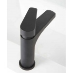 Oioli KING Bateria umywalkowa jednouchwytowa z korkiem automatycznym Matt Black 9203-TC-C08