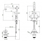 Oioli LIBERTY Bateria umywalkowa jednouchwytowa z korkiem automatycznym Chrom 1172-LR