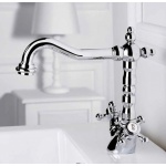 Oioli LIBERTY Bateria umywalkowa jednouchwytowa z korkiem automatycznym Chrom 1172