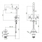 Oioli LIBERTY Bateria umywalkowa jednouchwytowa z korkiem automatycznym Chrom 1172