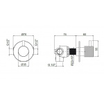 Oioli LIFE 25L Przełącznik dwudrożny podtynkowy Brushed stainless steel 25587L
