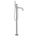 Oioli LIFE Bateria wannowa wolnostojąca ze słuchawką prysznicową Brushed stainless steel 25908