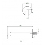 Oioli LIFE Wylewka ścienna Brushed stainless steel 25456