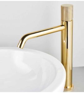 Oioli MICRO 80 Bateria umywalkowa jednouchwytowa Gold 21804TC-C02