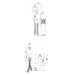 Oioli UNIKA Bateria bidetowa ścienna z bidetką Chrom 41505-INC
