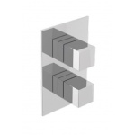 Oioli UNIKA Bateria natryskowa podtynkowa termostatyczna z 2 wyjściami i przełącznikiem Chrom 80622-TERM2V