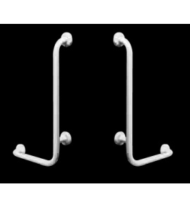 Olympia Ceramica Auxilium Poręcz ścienna lewa wygięta do góry, Biały D7 SX