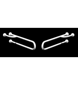 Olympia Ceramica Auxilium Poręcz ścienna stała ze wzmocniona lewa, Biały D4 SX