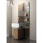 Olympia Ceramica Beauty Lustro z możliwościa montażu umywalki, ciemny brązowy BEASP134