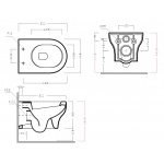 Olympia Ceramica Clear Muszla WC wisząca 50x36 cm biała CLE120201