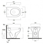 Olympia Ceramica Clear Misa wc stojąca, Biały CLE110301