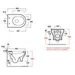  Olympia Ceramica Clear Miska WC Wisząca Rimless 50x36 cm z deską wolnoopadającą Slim czarny mat CLE1202R23+C5CN23 PROMOCJA!!