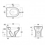 Olympia Ceramica Clear Miska WC stojąca Rimless 50x36 cm biała CLE1103R01