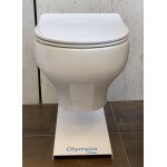  Olympia Ceramica Clear Miska WC wisząca bezrantowa Rimless 50x36 cm z deską wolnoopadającą SLIM biała CLE1202R01 C5CN01