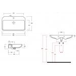 Olympia Ceramica Clear Umywalka ścienna 65 cm, Biały CLE4365101