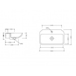 Olympia Ceramica Clear Umywalka ścienna 55 cm, Biały CLE4355101