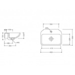 Olympia Ceramica Clear Umywalka ścienna 45 cm, Biały CLE4345101