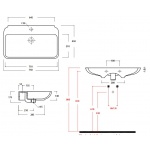 Olympia Ceramica Clear Umywalka ścienna 75 cm, Biały CLE4375101