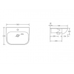 Olympia Ceramica Clear Umywalka półwpuszczana w blat, Biały CLE4556101