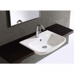 Olympia Ceramica Clear Umywalka półwpuszczana w blat, Biały CLE4556101