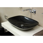   Olympia Ceramica Clear Umywalka nablatowa 66x44 cm czarny mat CLE4266023