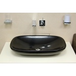   Olympia Ceramica Clear Umywalka nablatowa 66x44 cm czarny mat CLE4266023